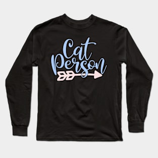 Cute Cat Person Design Saying Cat Mom Long Sleeve T-Shirt